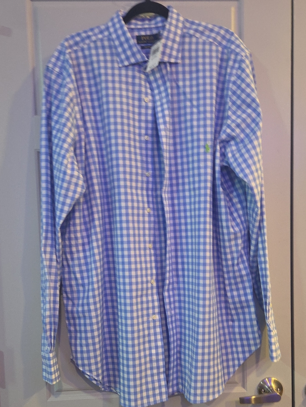 Polo by Ralph Lauren Blue and White Gingham Button-Down Shirt